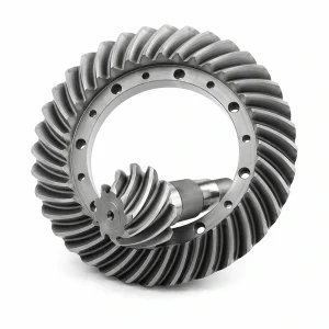 Helical internal ring gear for epicyclic mesh concepts